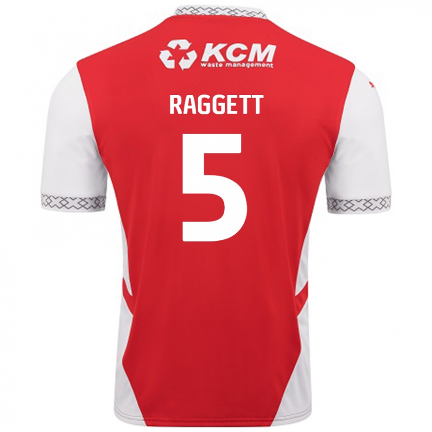 Homem Camisola Sean Raggett #5 Branco Vermelho Principal 2024/25 Camisa Brasil