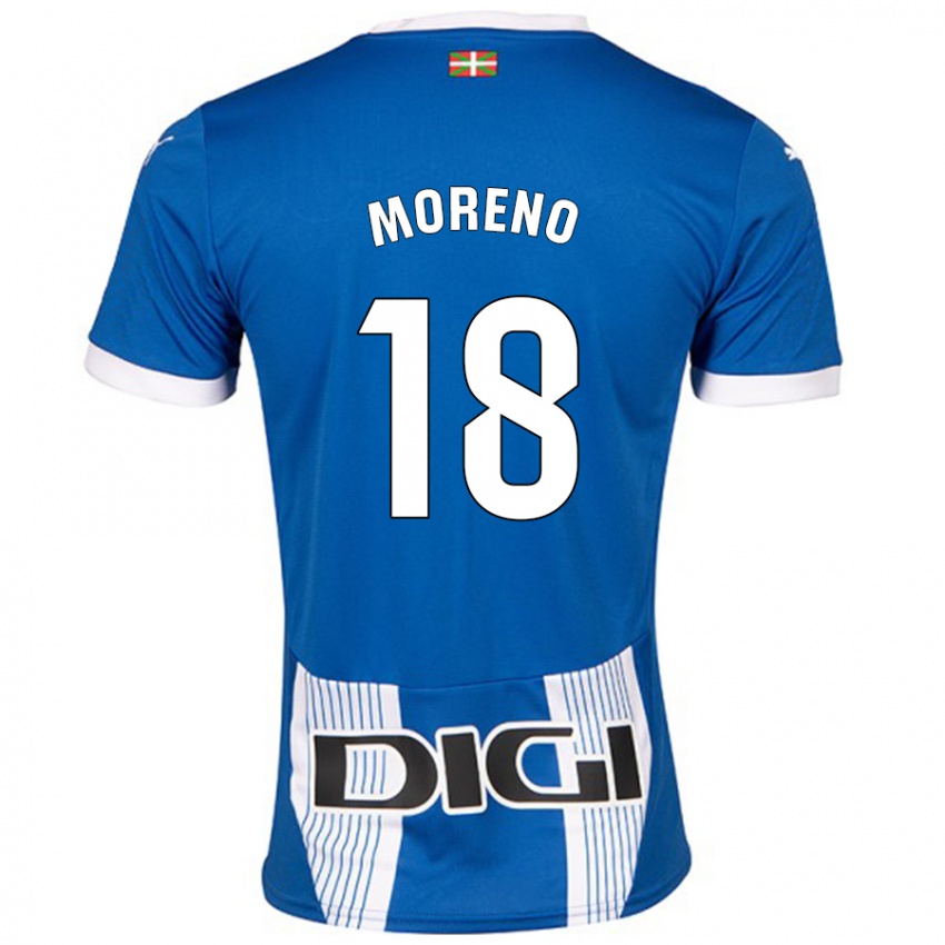 Homem Camisola Laura Moreno #18 Azul Principal 2024/25 Camisa Brasil