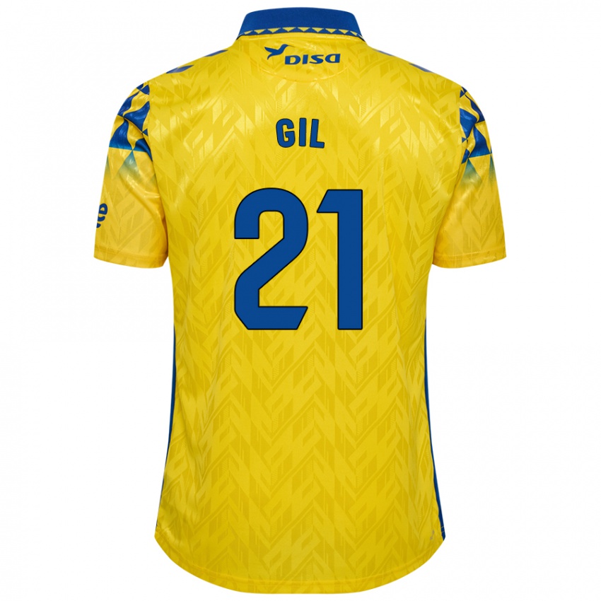 Homem Camisola Iván Gil #21 Azul Amarelo Principal 2024/25 Camisa Brasil