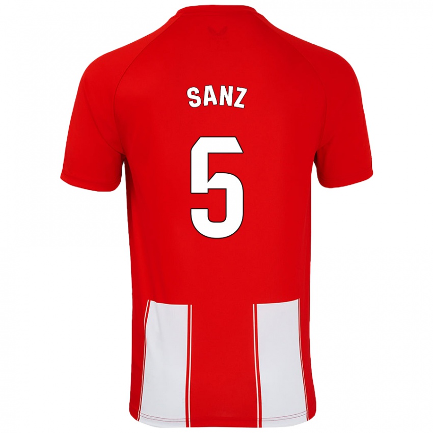 Homem Camisola Paco Sanz #5 Branco Vermelho Principal 2024/25 Camisa Brasil