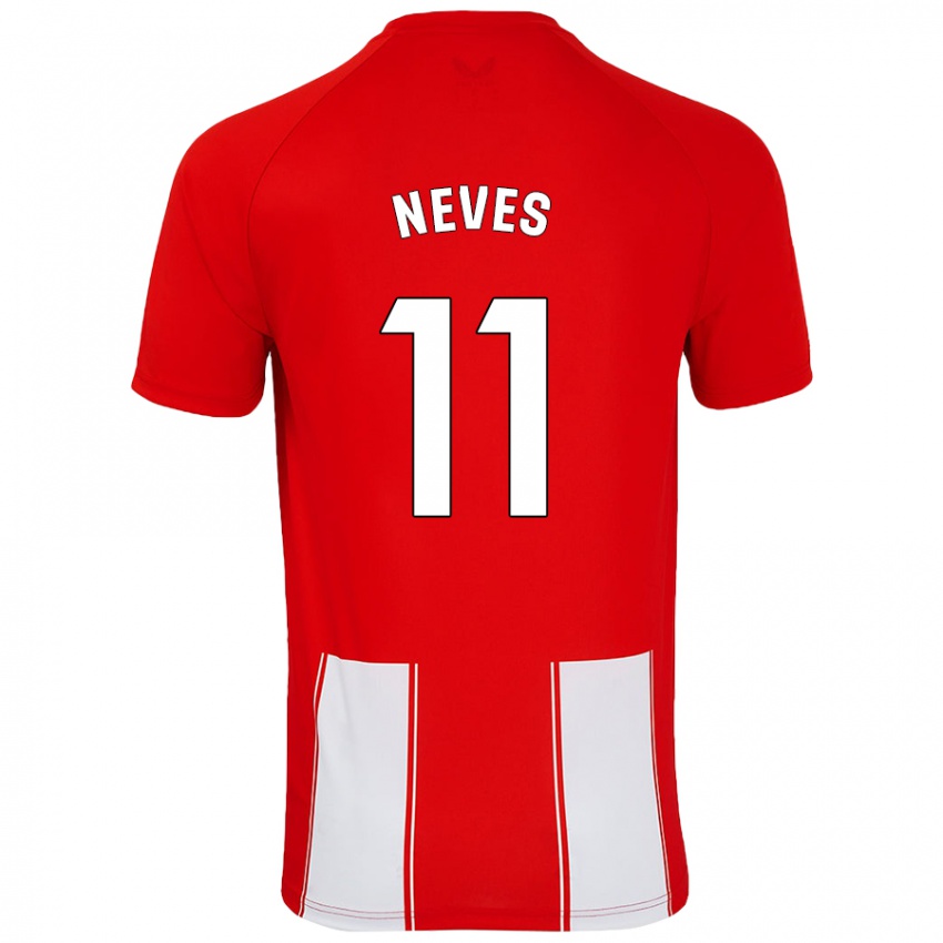 Homem Camisola Hugo Neves #11 Branco Vermelho Principal 2024/25 Camisa Brasil