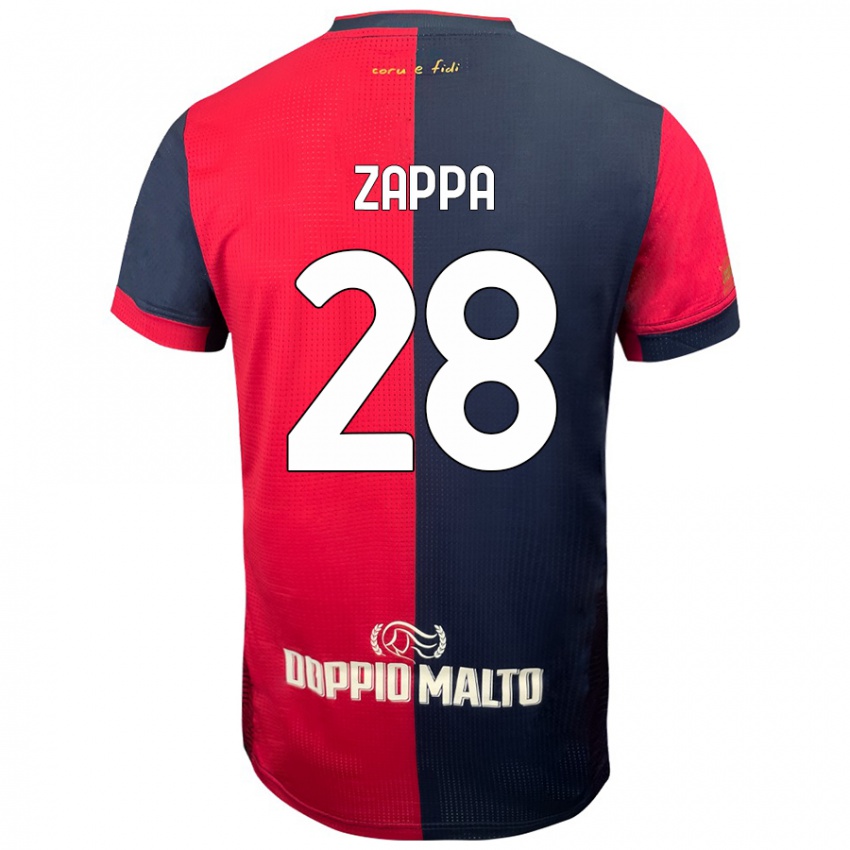 Homem Camisola Gabriele Zappa #28 Azul Vermelho Escuro Principal 2024/25 Camisa Brasil