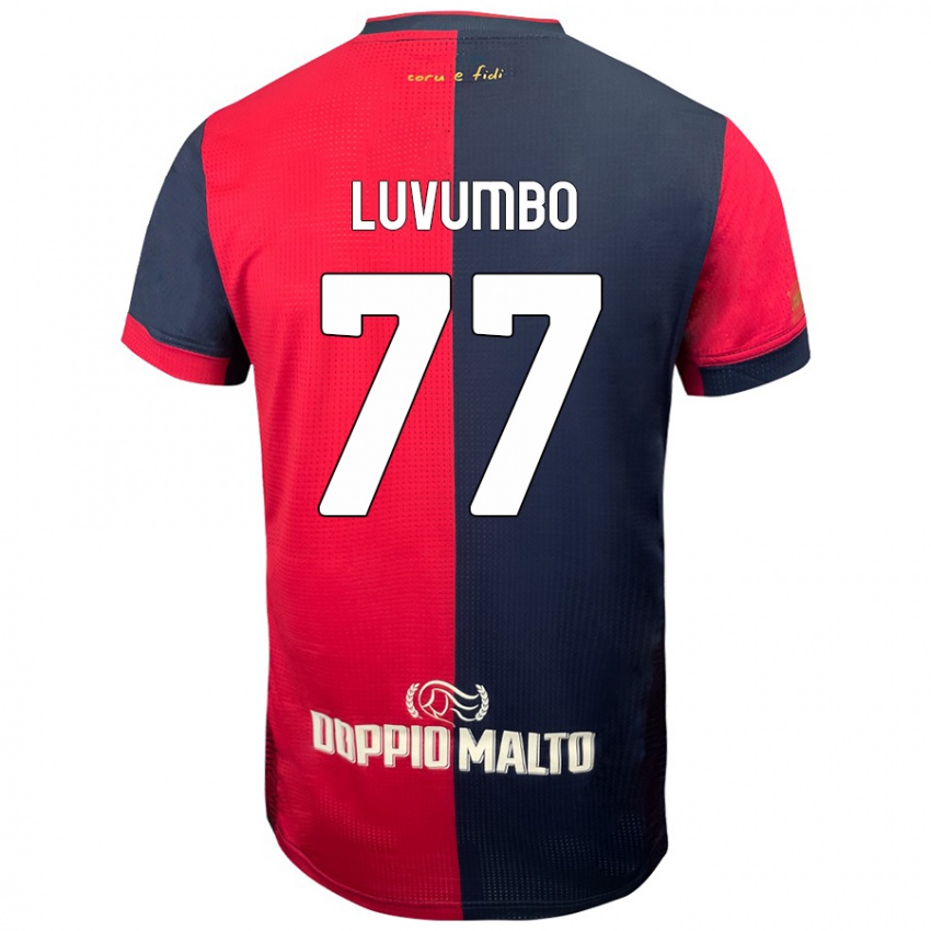 Homem Camisola Zito Luvumbo #77 Azul Vermelho Escuro Principal 2024/25 Camisa Brasil