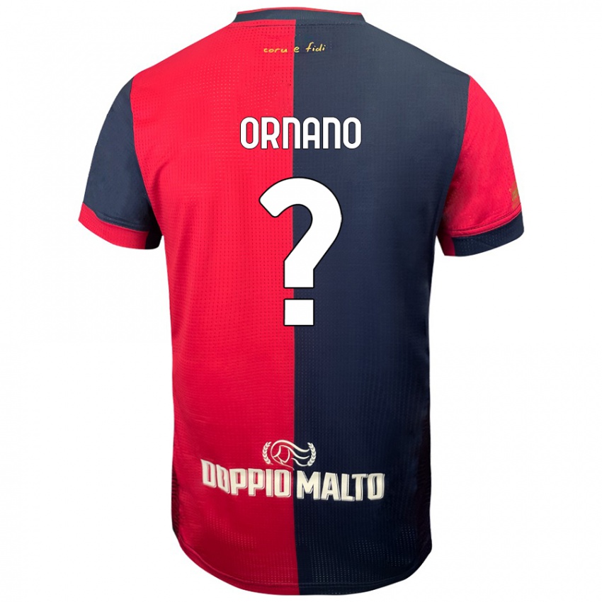 Homem Camisola Marco Ornano #0 Azul Vermelho Escuro Principal 2024/25 Camisa Brasil