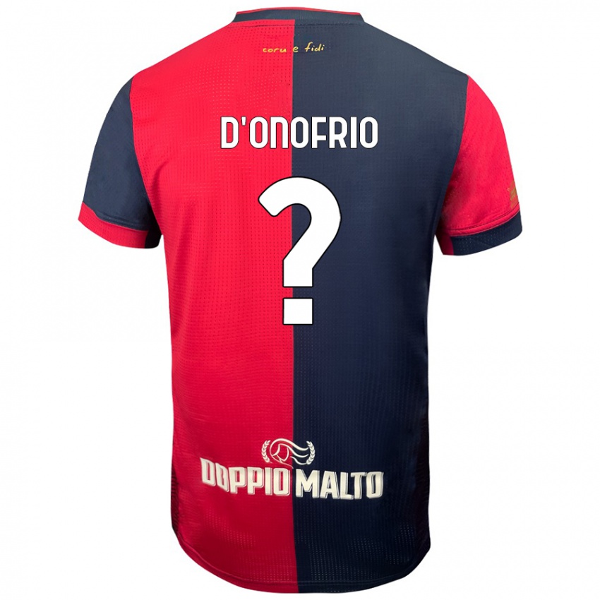 Homem Camisola Vincenzo D'onofrio #0 Azul Vermelho Escuro Principal 2024/25 Camisa Brasil