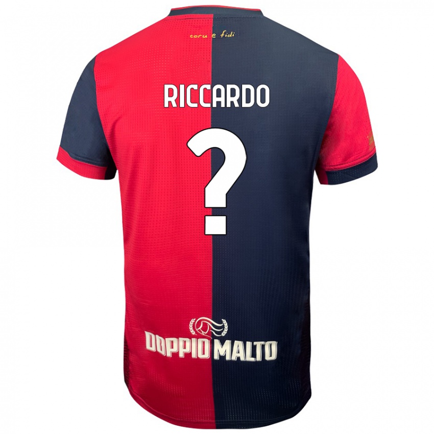 Homem Camisola Riccardo Congiu #0 Azul Vermelho Escuro Principal 2024/25 Camisa Brasil