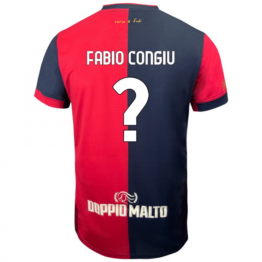 Homem Camisola Fabio Congiu #0 Azul Vermelho Escuro Principal 2024/25 Camisa Brasil