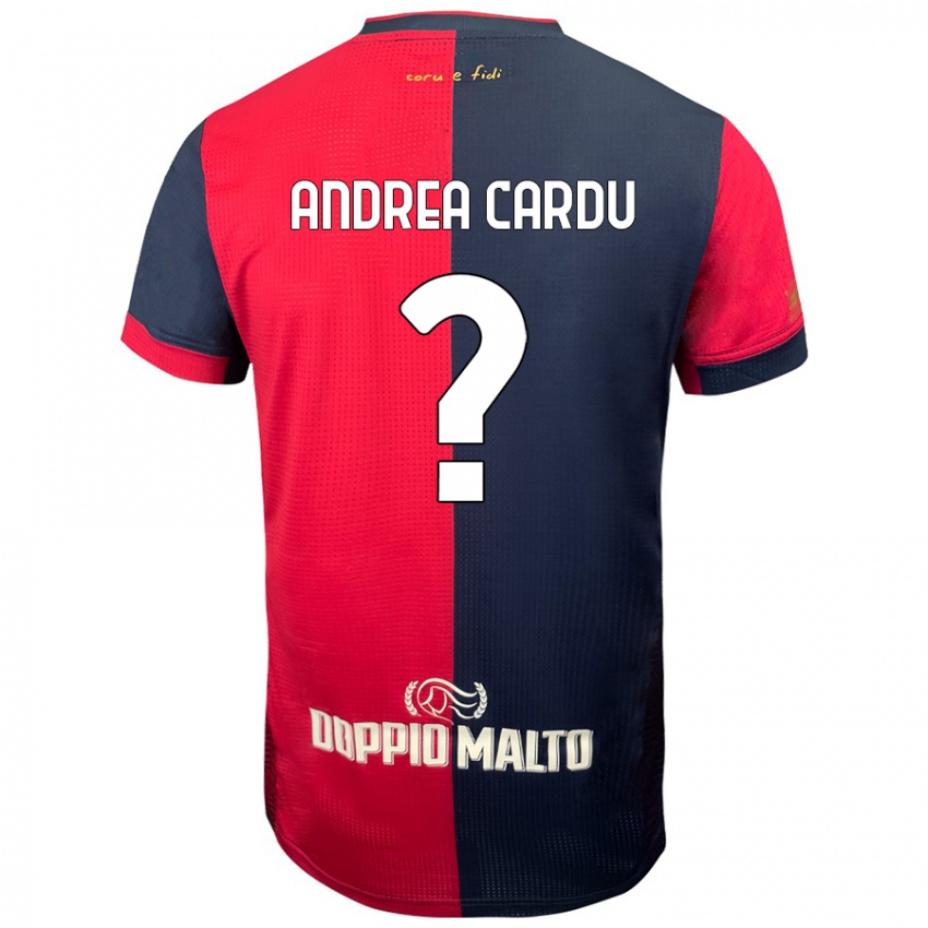 Homem Camisola Gian Andrea Cardu #0 Azul Vermelho Escuro Principal 2024/25 Camisa Brasil