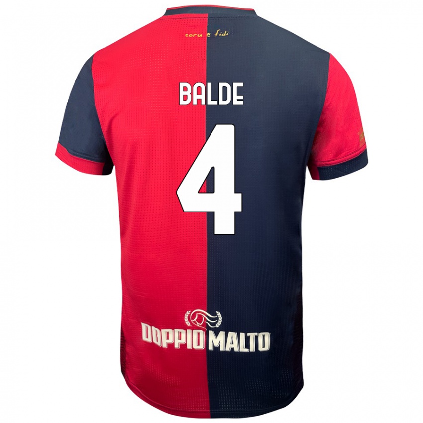 Homem Camisola Mamadou Balde #4 Azul Vermelho Escuro Principal 2024/25 Camisa Brasil