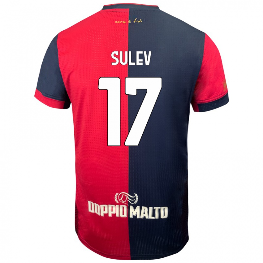 Homem Camisola Ivan Sulev #17 Azul Vermelho Escuro Principal 2024/25 Camisa Brasil