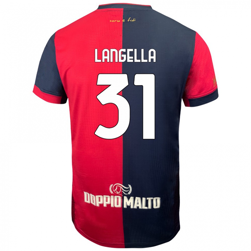 Homem Camisola Matteo Langella #31 Azul Vermelho Escuro Principal 2024/25 Camisa Brasil