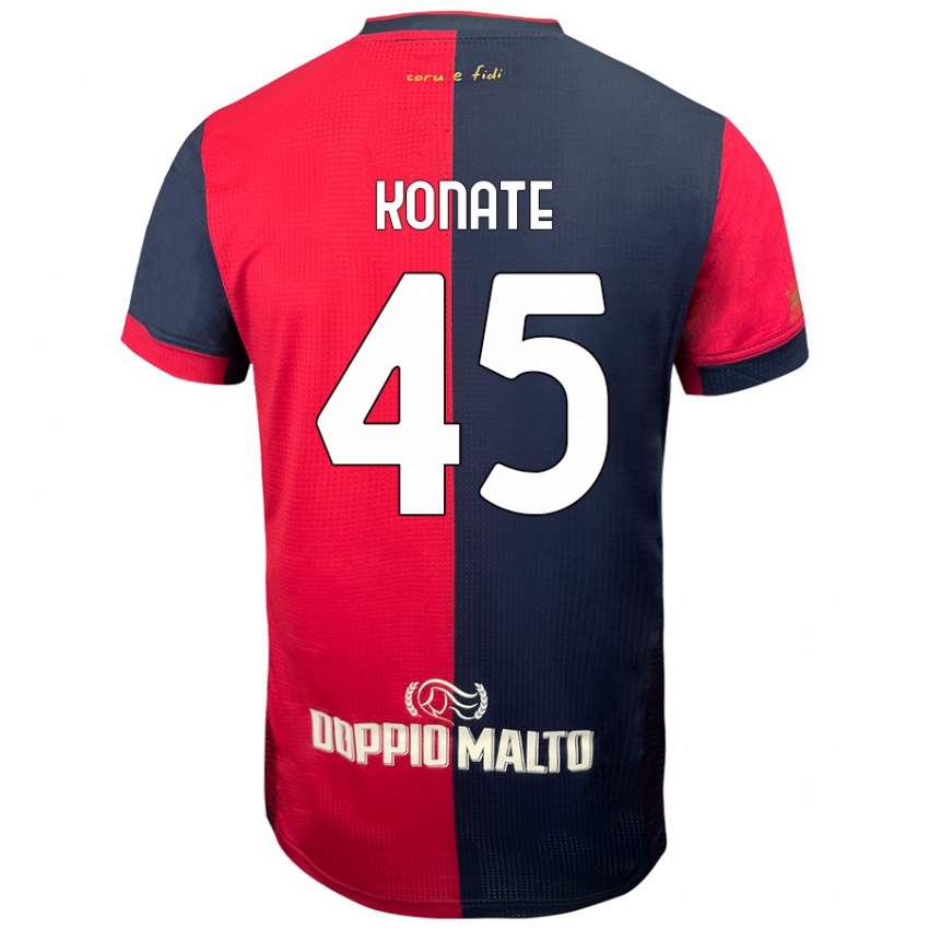 Homem Camisola Ismael Konate #45 Azul Vermelho Escuro Principal 2024/25 Camisa Brasil