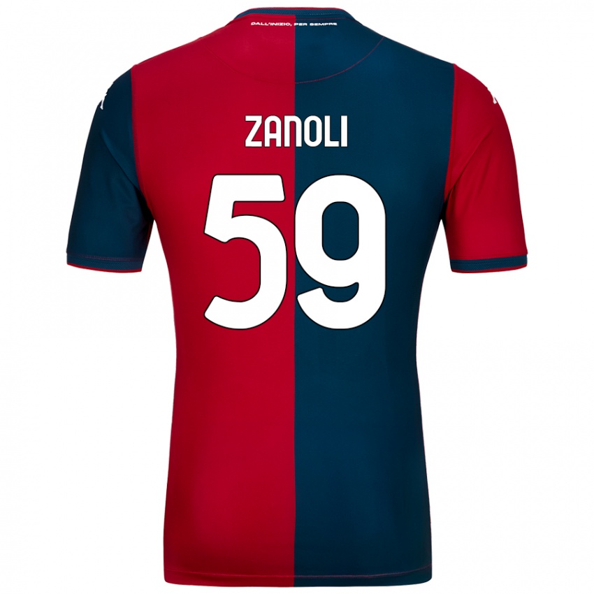 Homem Camisola Alessandro Zanoli #59 Azul Escuro Vermelho Principal 2024/25 Camisa Brasil