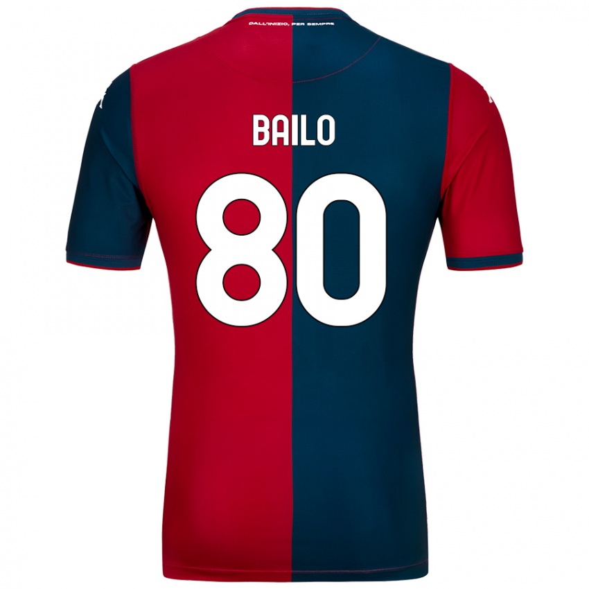 Homem Camisola Giorgio Bailo #80 Azul Escuro Vermelho Principal 2024/25 Camisa Brasil