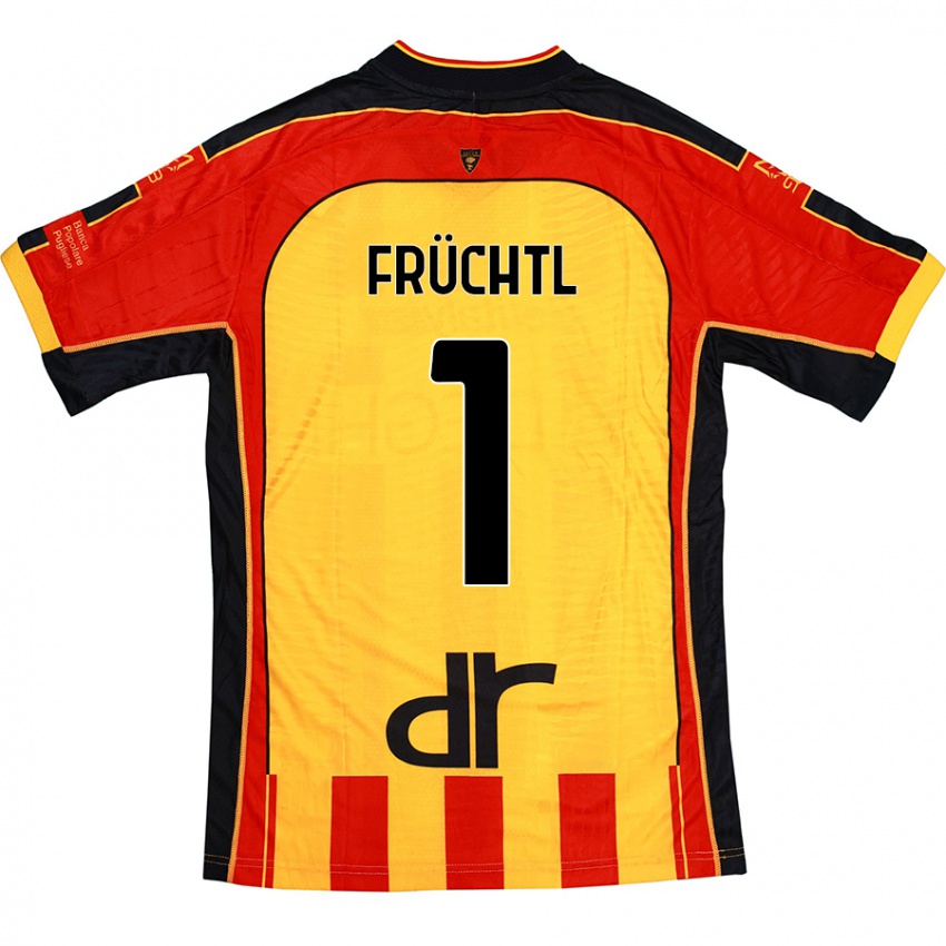 Homem Camisola Christian Früchtl #1 Vermelho Amarelo Principal 2024/25 Camisa Brasil