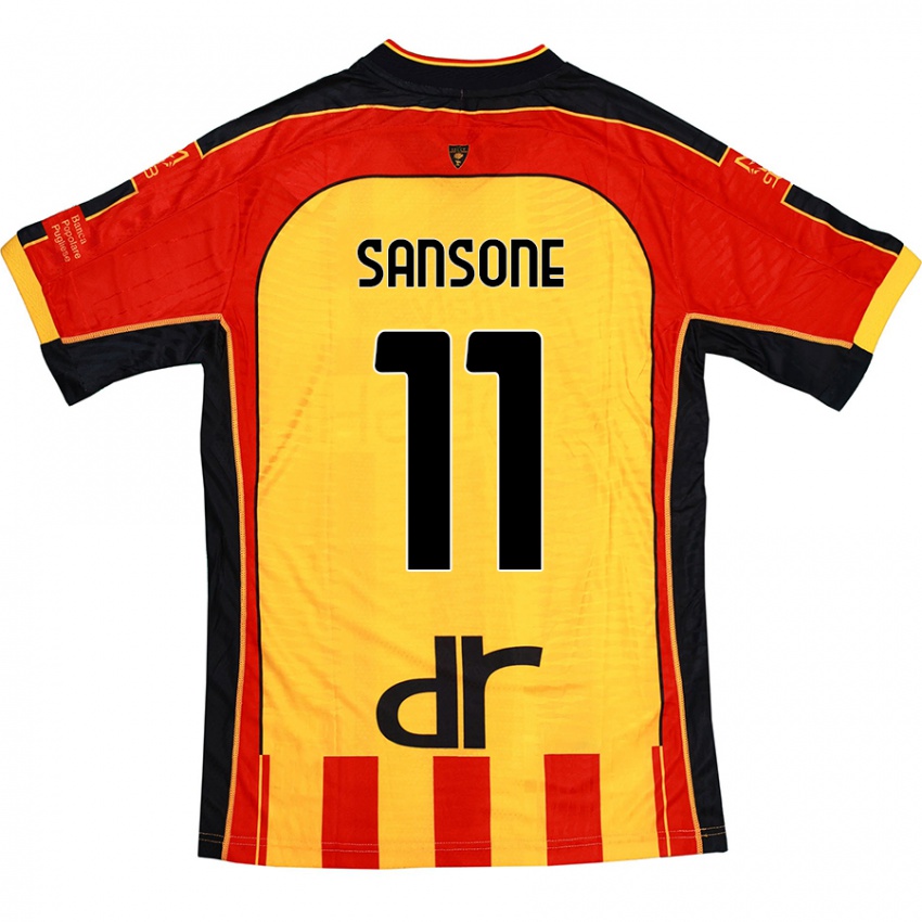 Homem Camisola Nicola Sansone #11 Vermelho Amarelo Principal 2024/25 Camisa Brasil