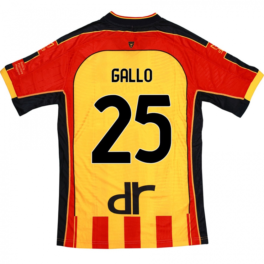 Homem Camisola Antonino Gallo #25 Vermelho Amarelo Principal 2024/25 Camisa Brasil