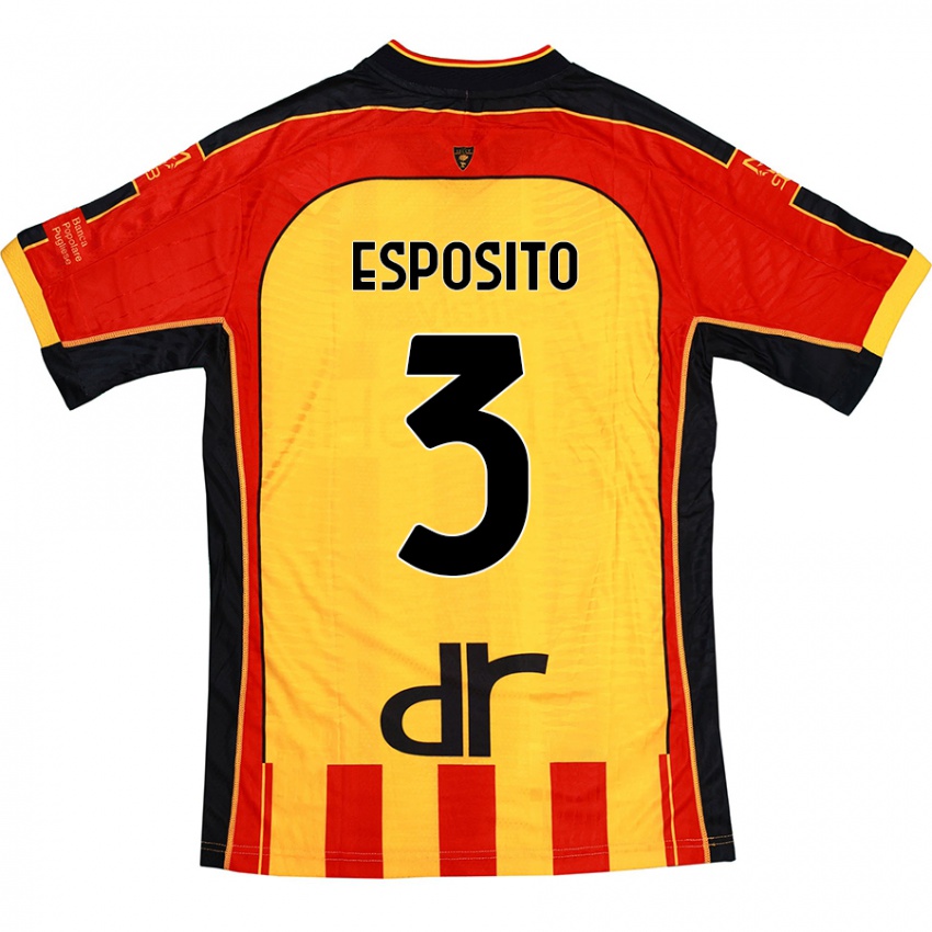 Homem Camisola Sebastian Esposito #3 Vermelho Amarelo Principal 2024/25 Camisa Brasil