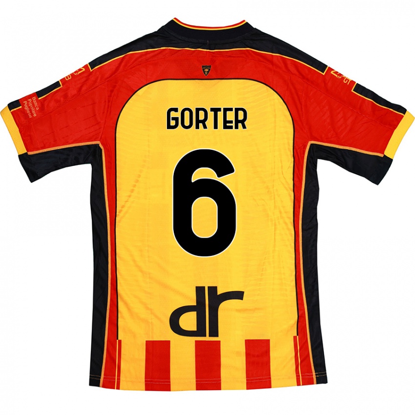 Homem Camisola Olaf Gorter #6 Vermelho Amarelo Principal 2024/25 Camisa Brasil