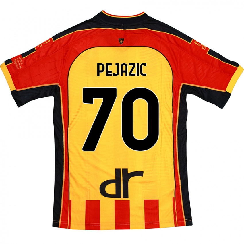 Homem Camisola Mario Pejazic #70 Vermelho Amarelo Principal 2024/25 Camisa Brasil