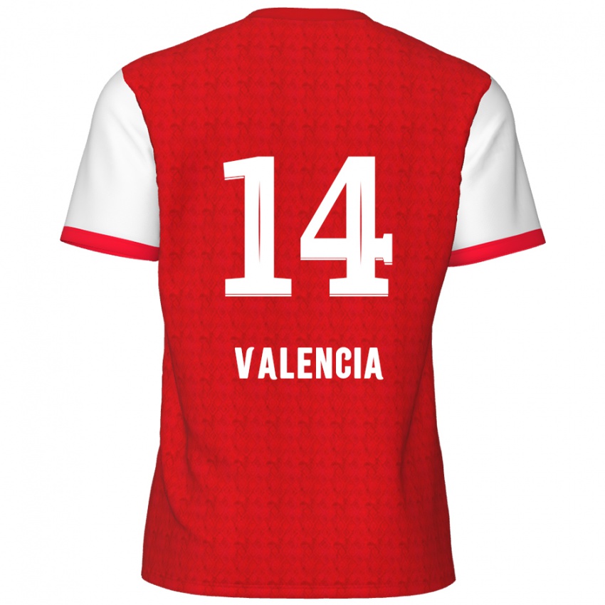 Homem Camisola Anthony Valencia #14 Branco Vermelho Principal 2024/25 Camisa Brasil