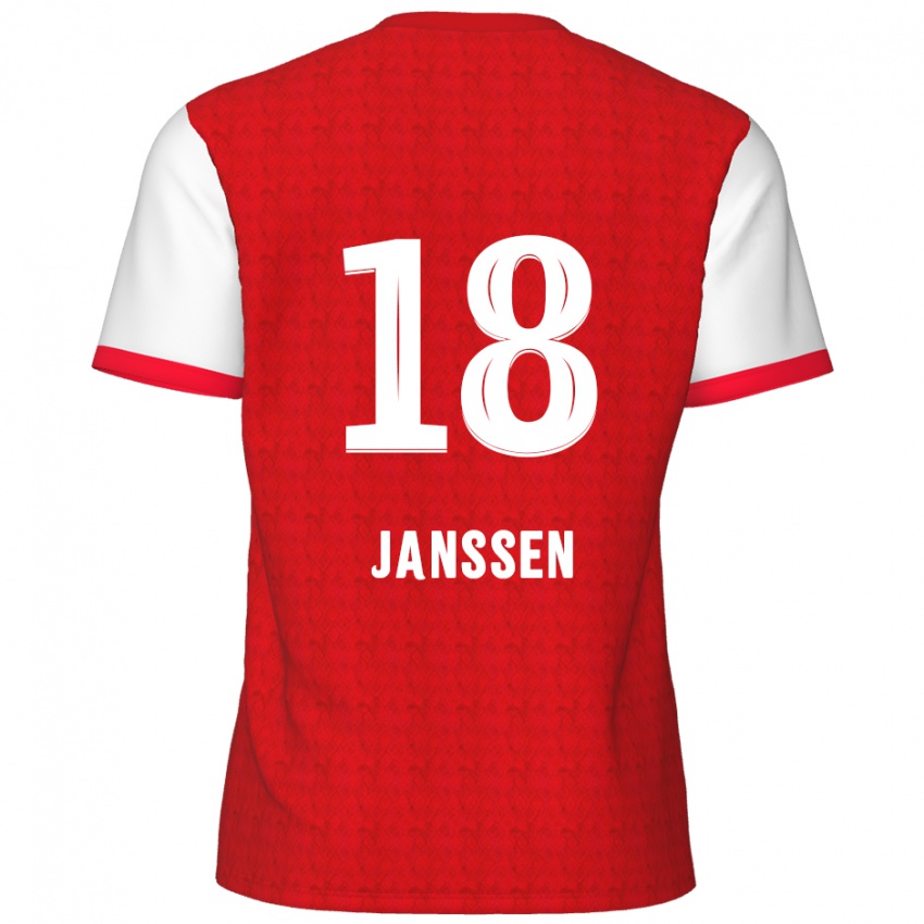 Homem Camisola Vincent Janssen #18 Branco Vermelho Principal 2024/25 Camisa Brasil