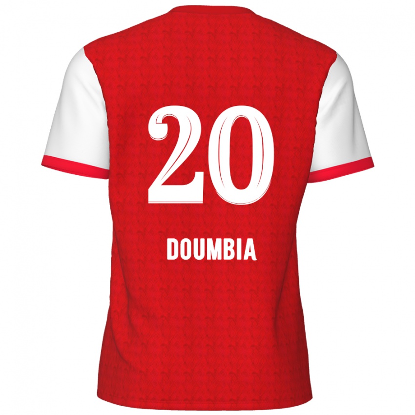 Homem Camisola Mahamadou Doumbia #20 Branco Vermelho Principal 2024/25 Camisa Brasil