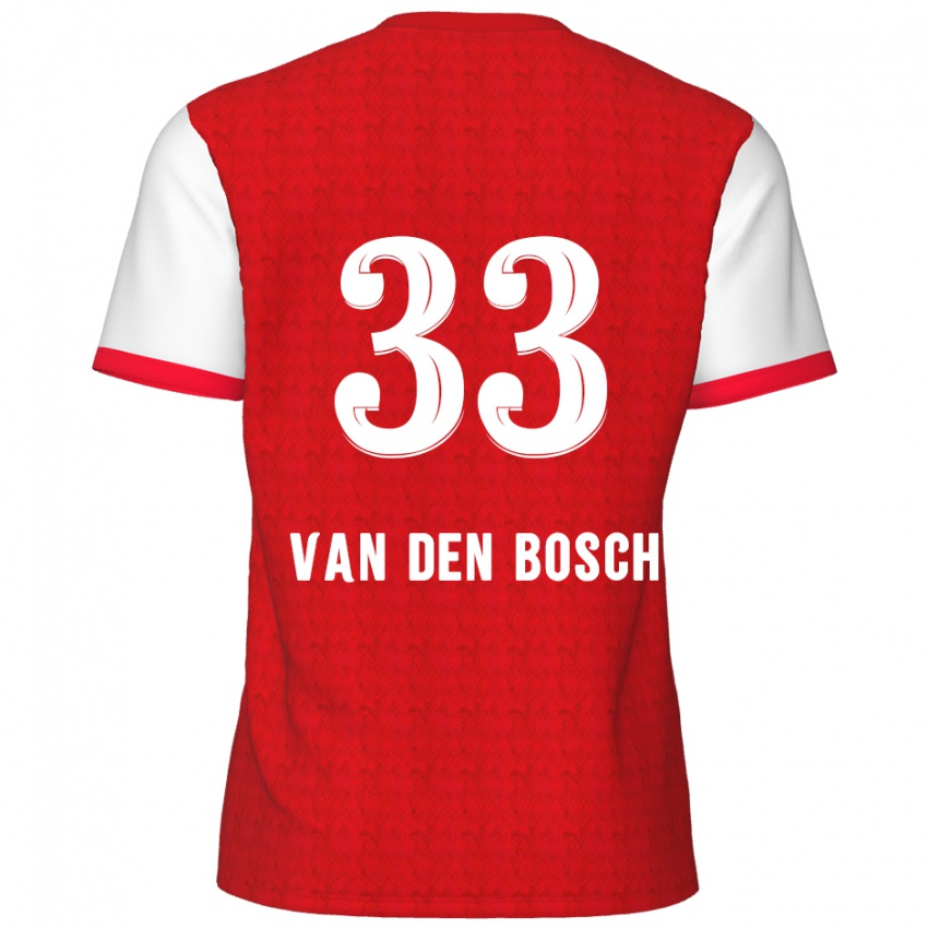 Homem Camisola Zeno Van Den Bosch #33 Branco Vermelho Principal 2024/25 Camisa Brasil