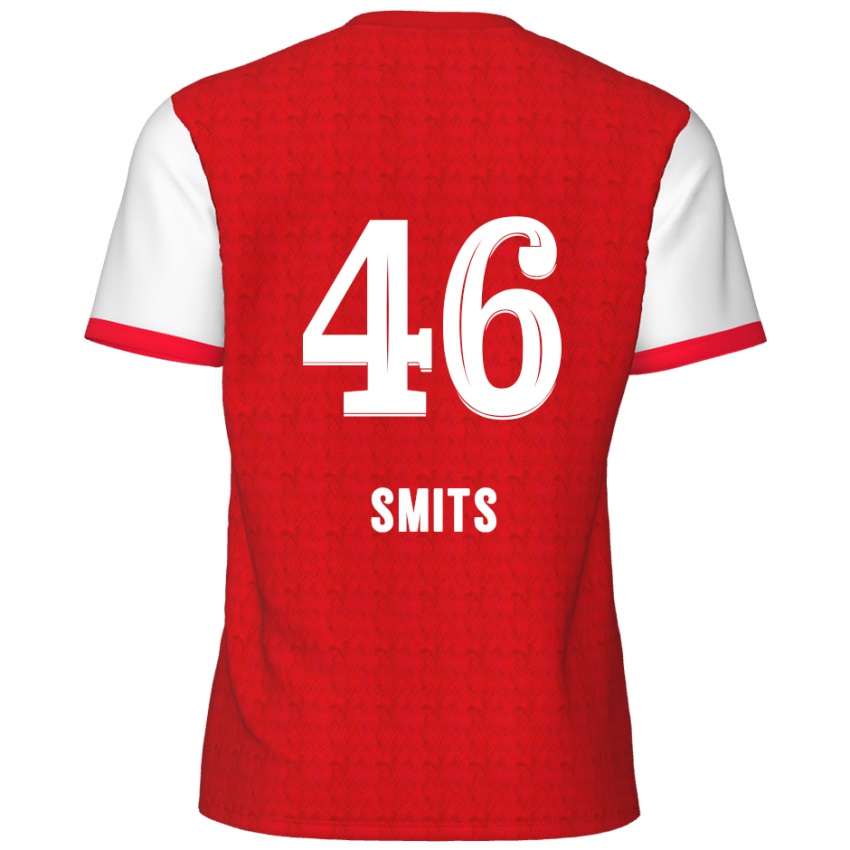 Homem Camisola Milan Smits #46 Branco Vermelho Principal 2024/25 Camisa Brasil