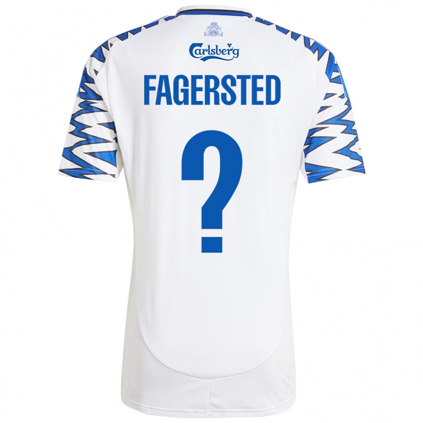 Homem Camisola Johan Fagersted #0 Céu Branco Azul Principal 2024/25 Camisa Brasil