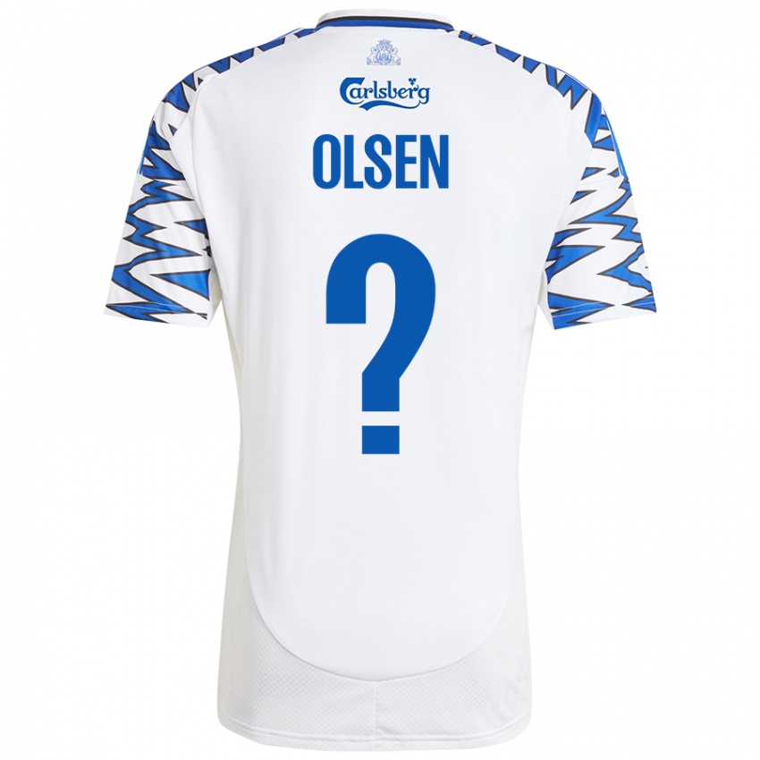 Homem Camisola Gunnar Olsen #0 Céu Branco Azul Principal 2024/25 Camisa Brasil