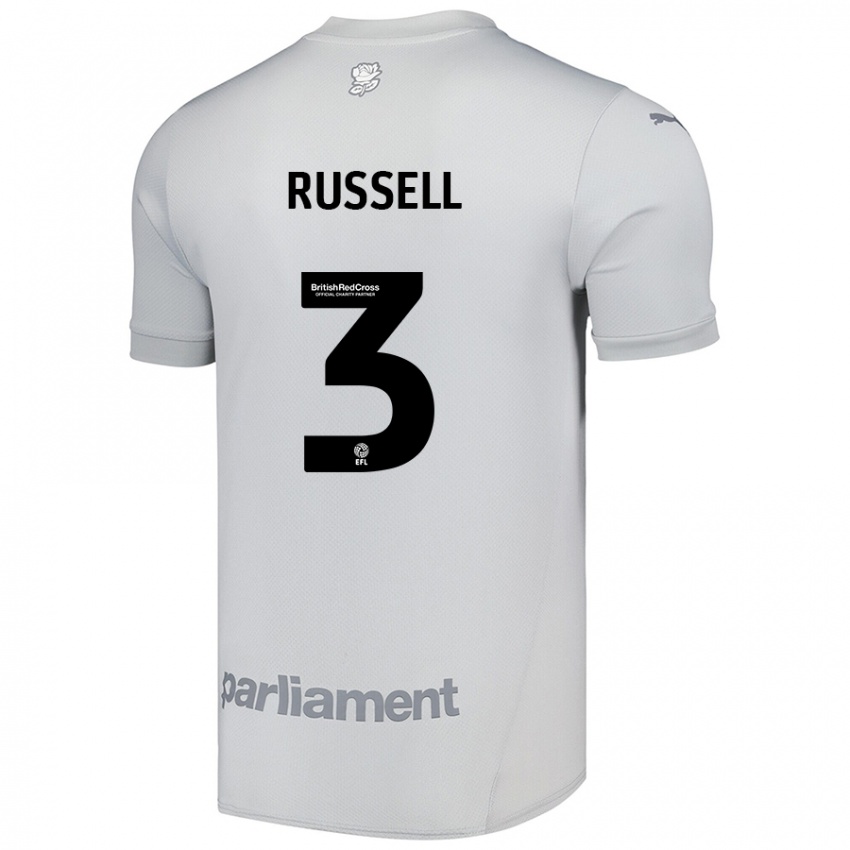 Homem Camisola Jon Russell #3 Cinza Prateado Alternativa 2024/25 Camisa Brasil