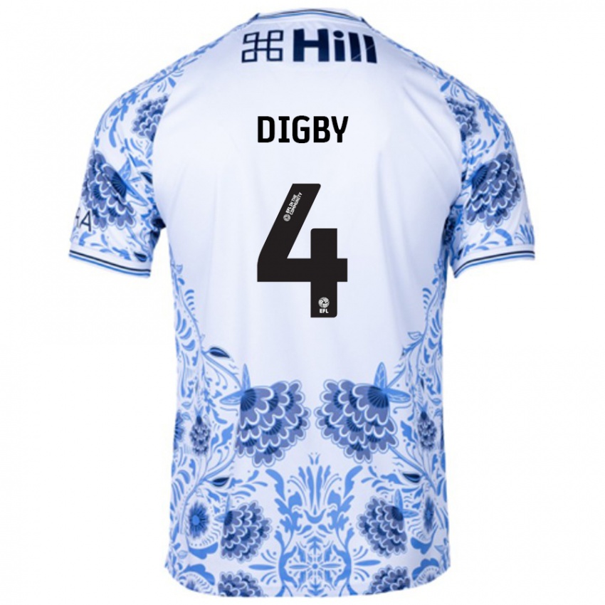 Homem Camisola Paul Digby #4 Azul Branco Alternativa 2024/25 Camisa Brasil