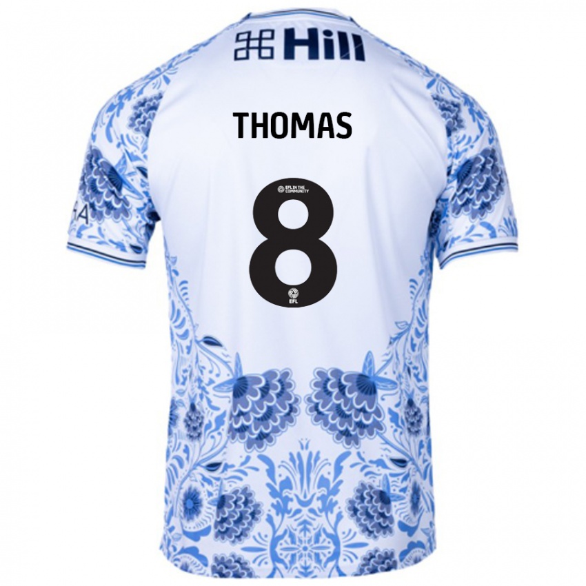 Homem Camisola George Thomas #8 Azul Branco Alternativa 2024/25 Camisa Brasil