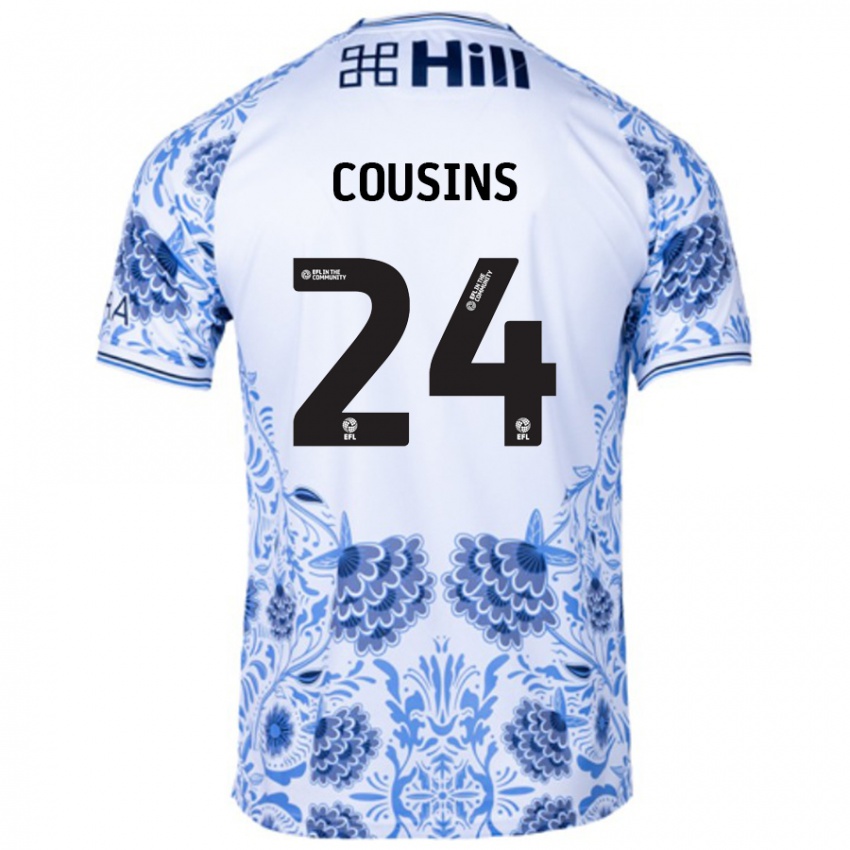 Homem Camisola Jordan Cousins #24 Azul Branco Alternativa 2024/25 Camisa Brasil