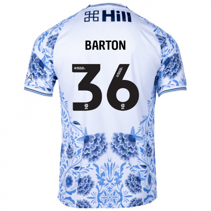 Homem Camisola Dan Barton #36 Azul Branco Alternativa 2024/25 Camisa Brasil