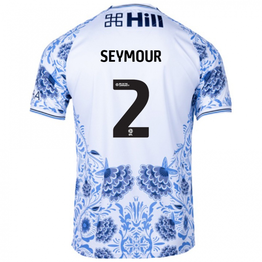 Homem Camisola Mayzee Seymour #2 Azul Branco Alternativa 2024/25 Camisa Brasil