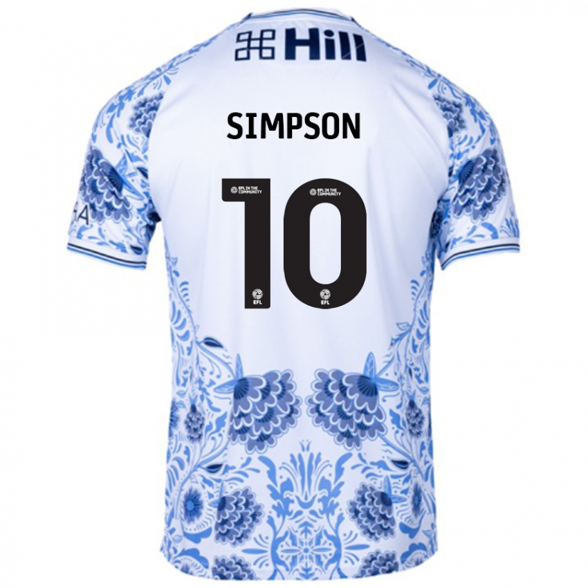 Homem Camisola Harley-Jean Simpson #10 Azul Branco Alternativa 2024/25 Camisa Brasil