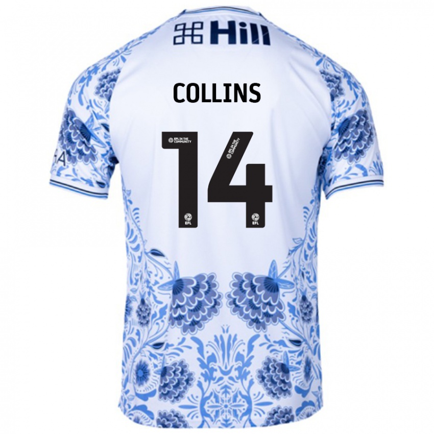 Homem Camisola Natasha Collins #14 Azul Branco Alternativa 2024/25 Camisa Brasil