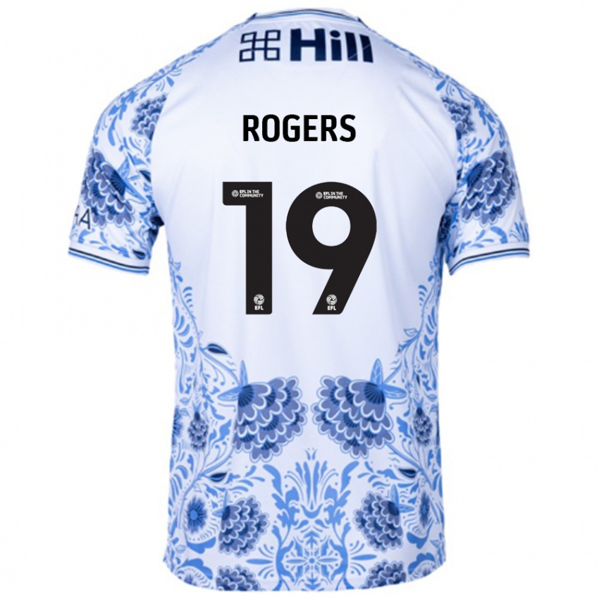 Homem Camisola Beatrice Rogers #19 Azul Branco Alternativa 2024/25 Camisa Brasil