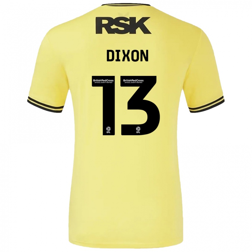 Homem Camisola Kaheim Dixon #13 Amarelo Preto Alternativa 2024/25 Camisa Brasil