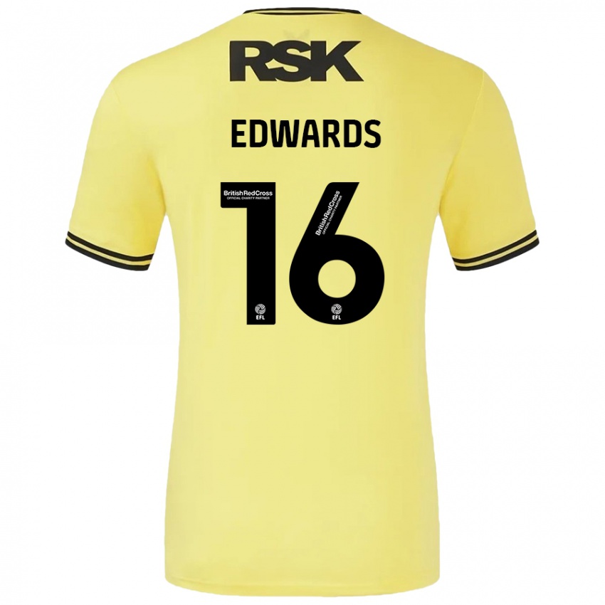 Homem Camisola Josh Edwards #16 Amarelo Preto Alternativa 2024/25 Camisa Brasil