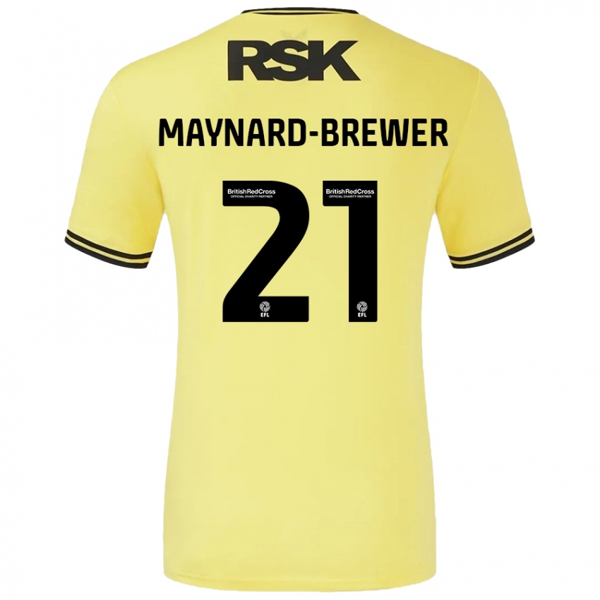 Homem Camisola Ashley Maynard-Brewer #21 Amarelo Preto Alternativa 2024/25 Camisa Brasil