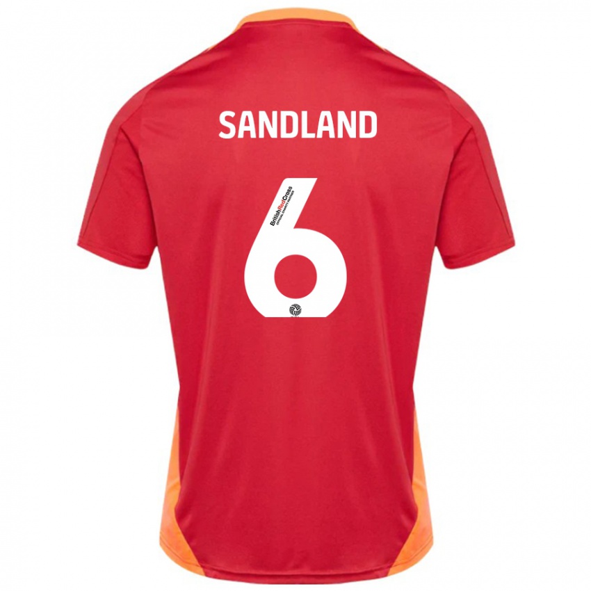 Homem Camisola Jess Sandland #6 Azul Desligado Branco Alternativa 2024/25 Camisa Brasil