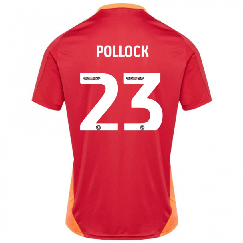 Homem Camisola Amber Pollock #23 Azul Desligado Branco Alternativa 2024/25 Camisa Brasil