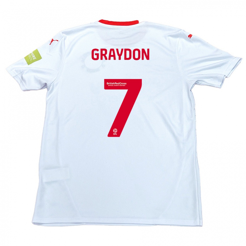 Homem Camisola Ryan Graydon #7 Branco Alternativa 2024/25 Camisa Brasil