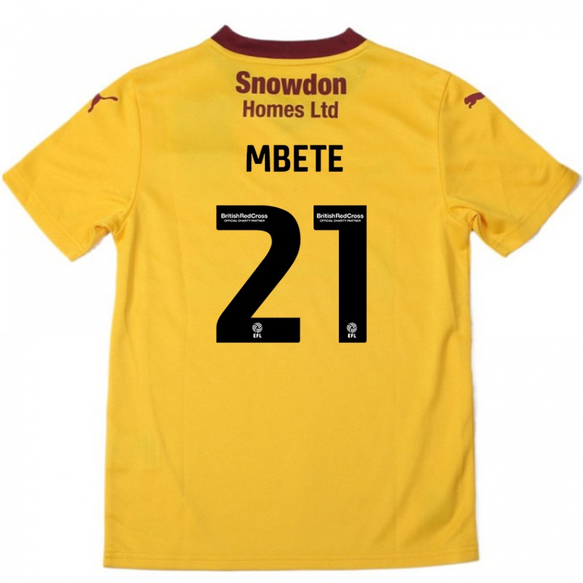 Homem Camisola Luke Mbete #21 Borgonha Laranja Alternativa 2024/25 Camisa Brasil