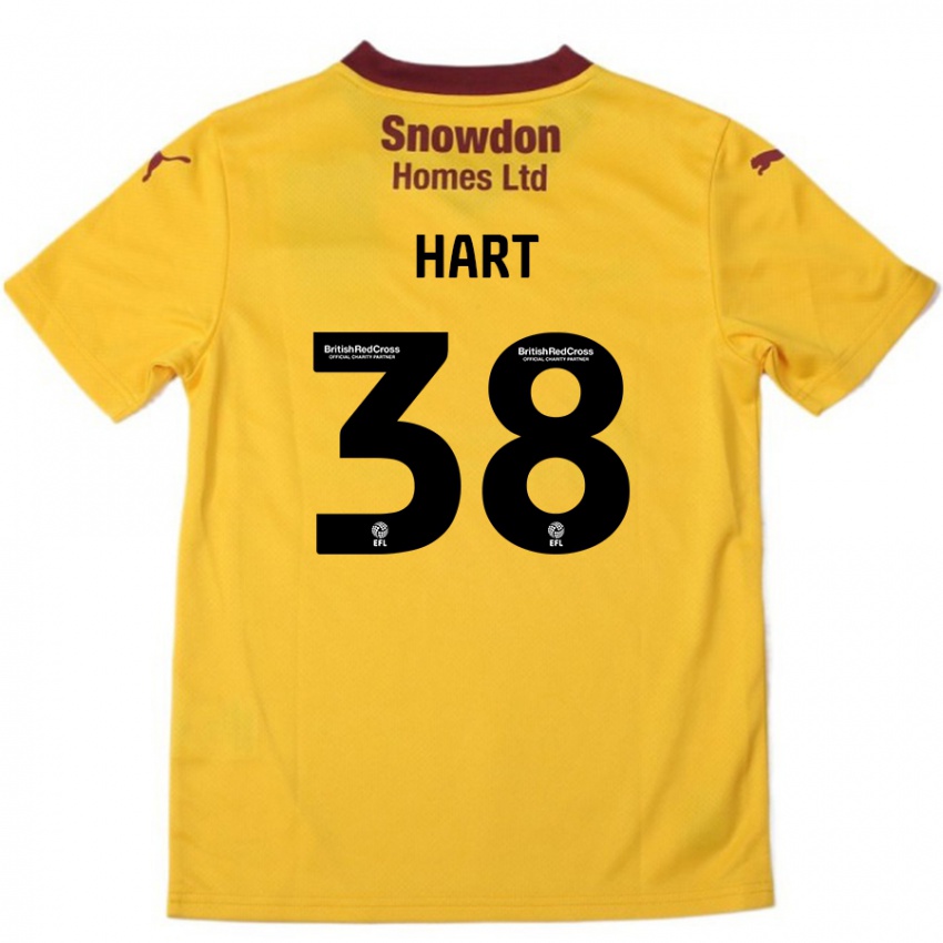 Homem Camisola Jamari Hart #38 Borgonha Laranja Alternativa 2024/25 Camisa Brasil