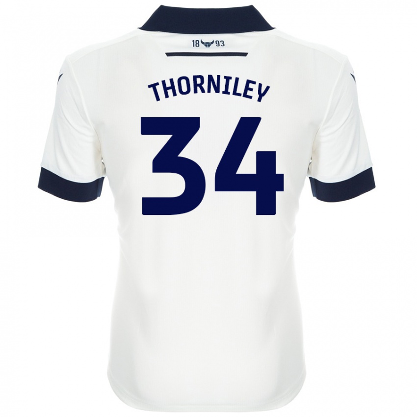 Homem Camisola Jordan Thorniley #34 Azul-Marinho Branco Alternativa 2024/25 Camisa Brasil