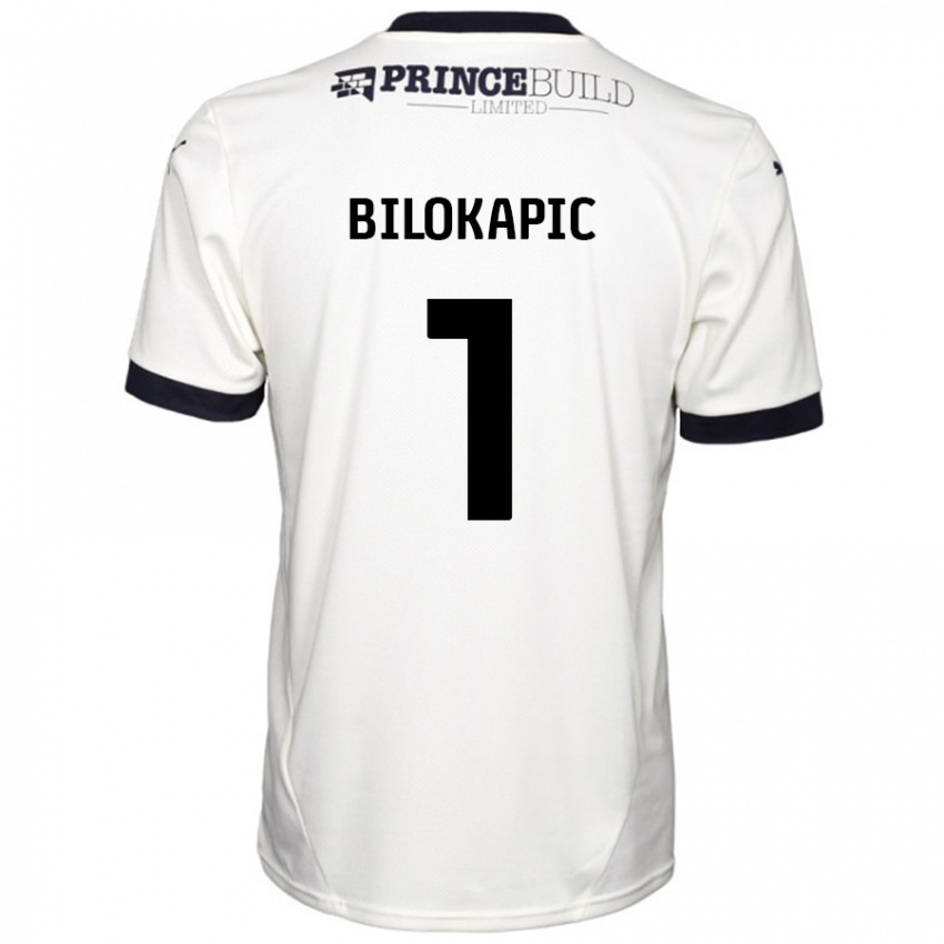 Homem Camisola Nicholas Bilokapic #1 Fora De Branco Preto Alternativa 2024/25 Camisa Brasil